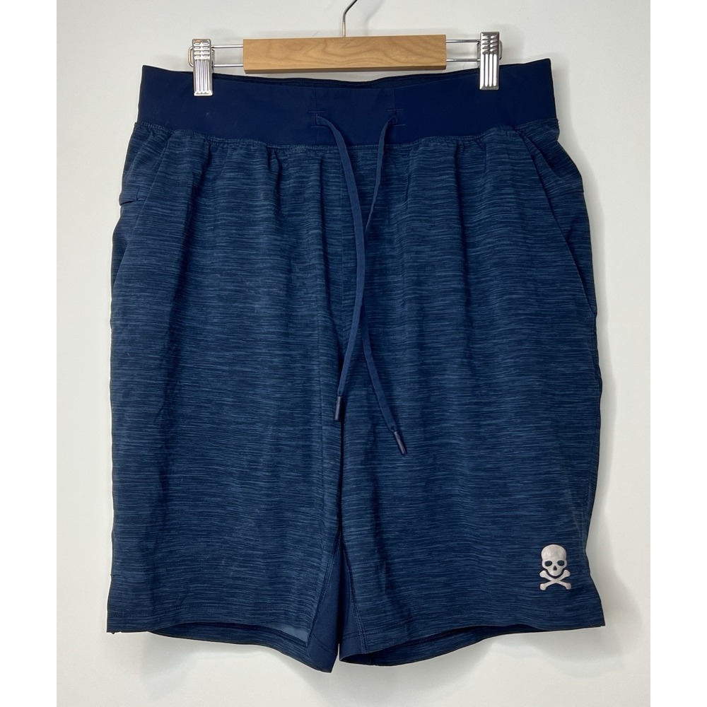 Lululemon Shorts Mens Medium Blue 9" Lined Stretch Run Gym Performance Workout